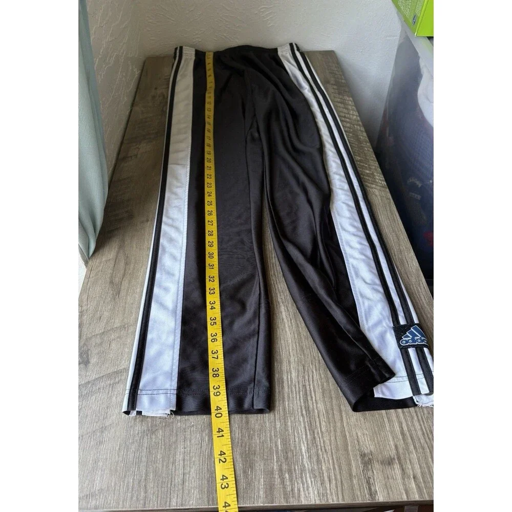 Adidas Unisex Vintage Y2K Black & White Tear Away Track Pants Size Small